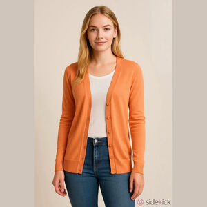 Women's Mossimo Orange Cardigan Size S